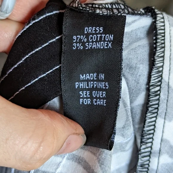 I.N. Studio Black and White Floral Dress Size 14 - Picture 8 of 9